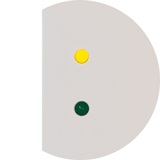 オレンジとグリーンのランプが交互に点滅しているサーバーのランプの拡大図